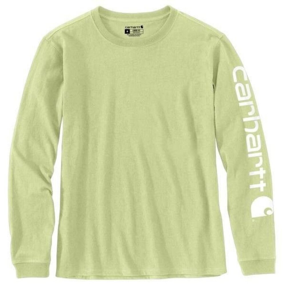 Carhartt Women's Loose Fit Heavyweight Long Logo Sleeve Graphic T-Shirt Early